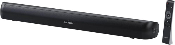 SHARP HTSB107 2.0 Soundbar 90W (USB, Bluetooth, HDMI, Optisch, Aux-In (3,5Mm), Breite: 65Cm), Schwarz