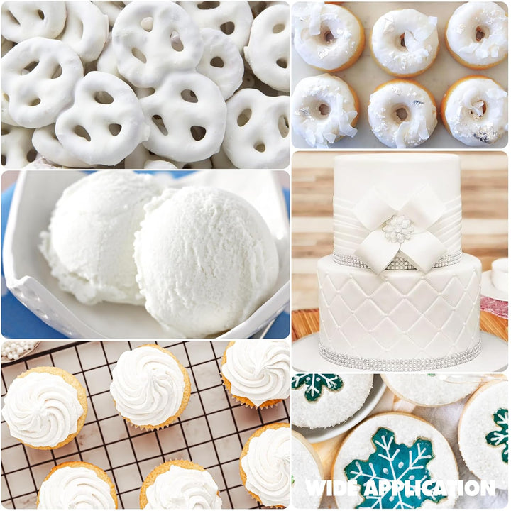 Lebensmittelfarbe Gel - 4.5Oz Konzentrierte Gel Lebensmittel Farben Für Kuchen Dekoration, Backen, Kekse, Macaron - Zuckerfrei Food Coloring Für Getränken, Tortendeko, DIY Slime, Osterei (Weiß)