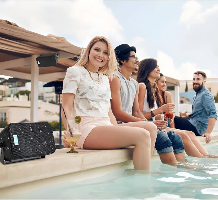 Pyle Dual Bluetooth Lautsprecher, Bluetooth Box, Musikbox, Party Boxen Bluetooth, Soundbox, Speaker, Wetterfeste 16,5Cm Musikboxen, Universal Wand-/Deckenmontage, Für Pool, Außen-/Innenbereich