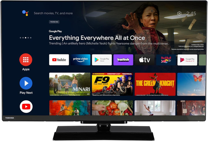 Toshiba 32WA3B63DAZ 32 Zoll Fernseher / Android TV (Hd-Ready, HDR, Smart TV, Play Store & Google Assistant, Triple-Tuner, Bluetooth)