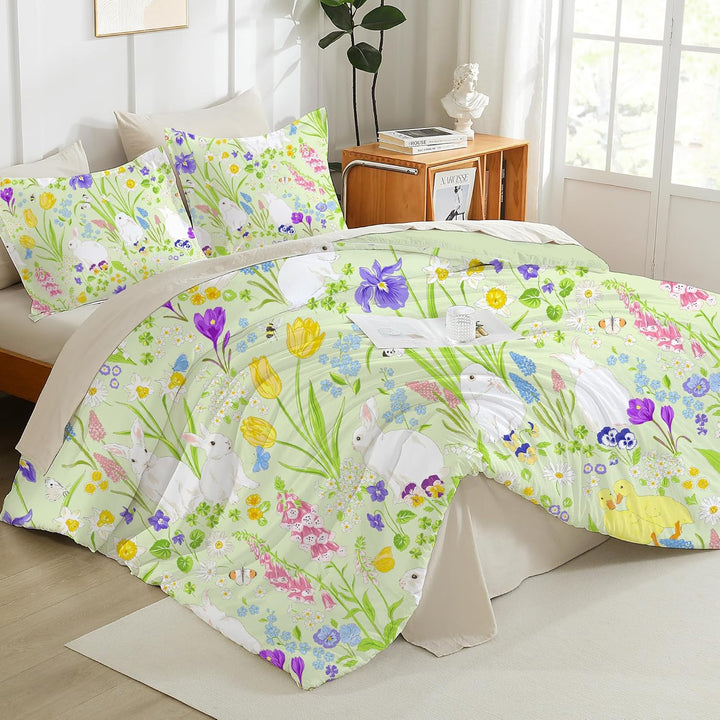 ZTYROLJ Einhorn Bettwäsche 100X135 Für Mädchen Kinder,Weich Mikrofaser Einhorn Bettbezug,Atmungsaktiv Einhorn Kinderbettwäsche 100X135 Mit Reißverschluss+40X60 Kissenbezüge