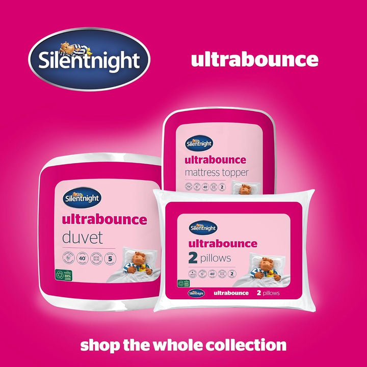 Pernă Silentnight Ultrabounce, alb, microfibră, alb, pachet de 2