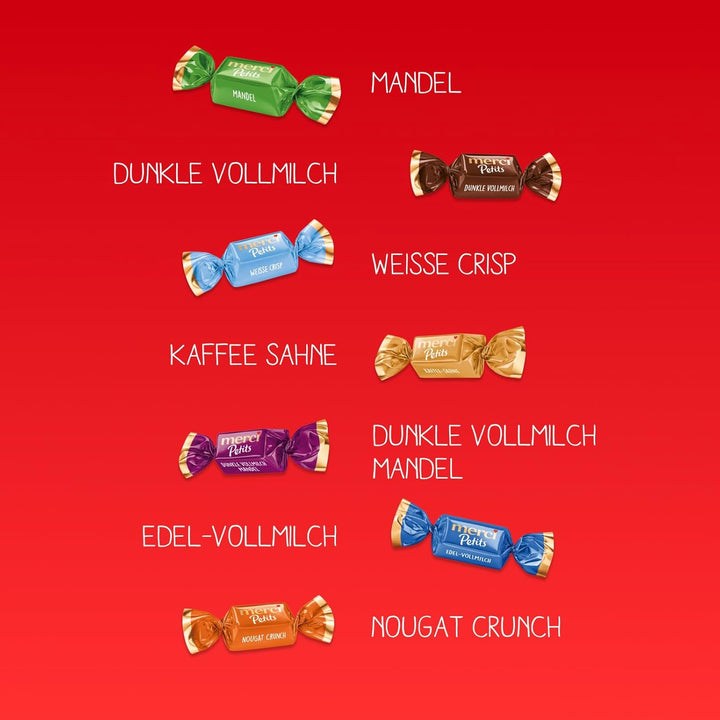 Merci Petits Chocolate Collection – 1 X 1000G – Mix Aus Nicht Gefüllten Und Gefüllten Schokoladen-Spezialitäten in Praktischer Runddose