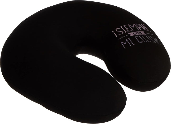 LAG VO1126- Almohada De Viaje, 26 Cm, Culoare Rosa, Negro Y Azul Multicolor O mărime