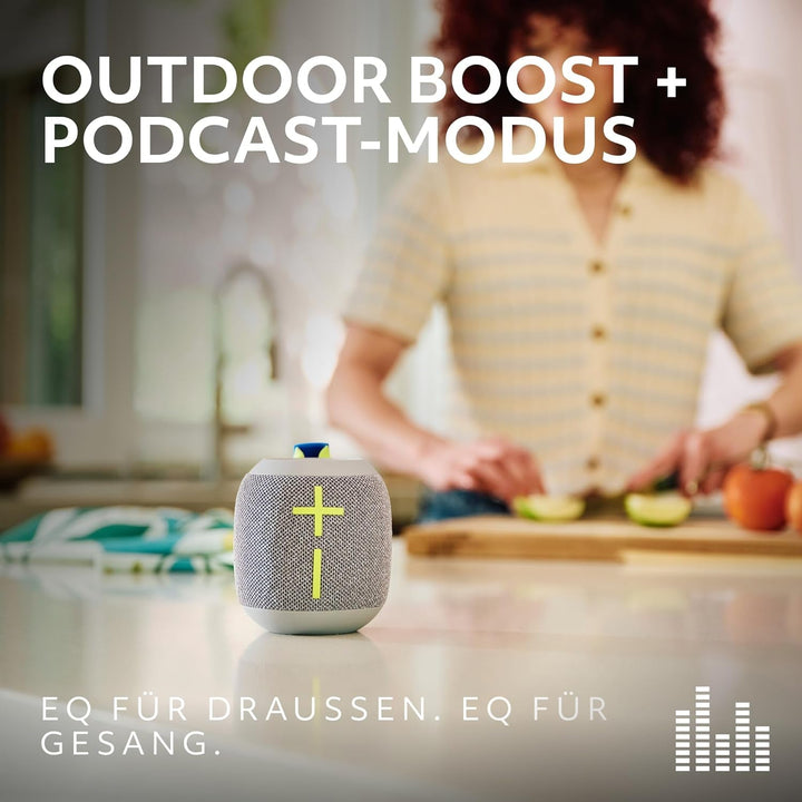 Ultimate Ears Wonderboom 4 - Difuzor Bluetooth portabil, rezistent la apă, cu sunet bogat și profund la 360 de grade, rezistent la praf, difuzor plutitor cu o rază de acțiune de 40 m - albastru