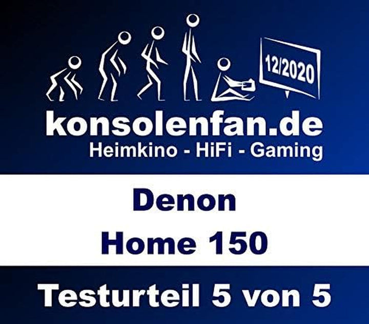 Denon Home 150 difuzor multiroom, difuzor hi-fi cu HEOS Built-In, Alexa integrat, WLAN, Bluetooth, USB, Airplay 2, Hi-Res Audio, negru