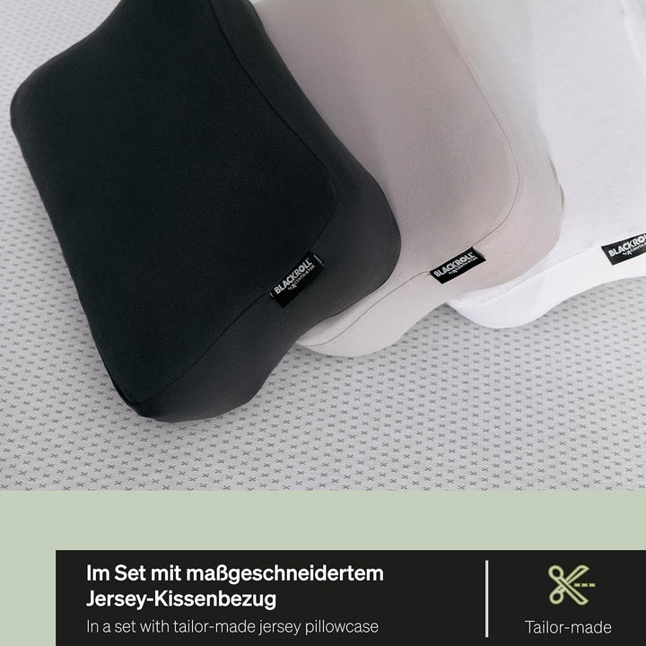 BLACKROLL® Recovery Pillow Set Jersey, pernă ortopedică pentru coloana cervicală din spumă cu memorie - Fabricat în Germania