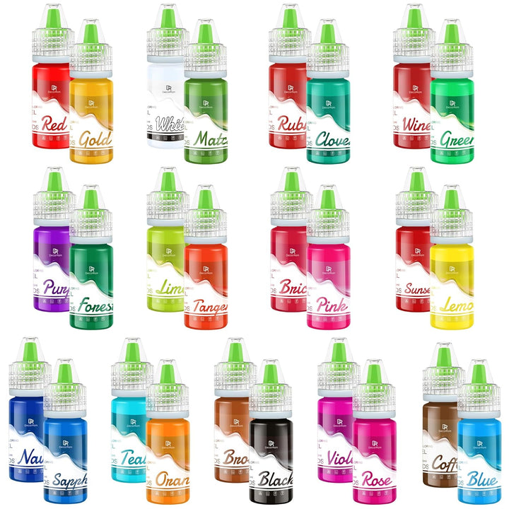 Lebensmittelfarbe Gel - 12 Farben Konzentrierte Gel Lebensmittel Farben Für Kuchen Dekoration, Backen, Kekse, Macaron - Zuckerfrei Food Coloring Für Getränken, Tortendeko, DIY Slime, Osterei - 10Ml Je