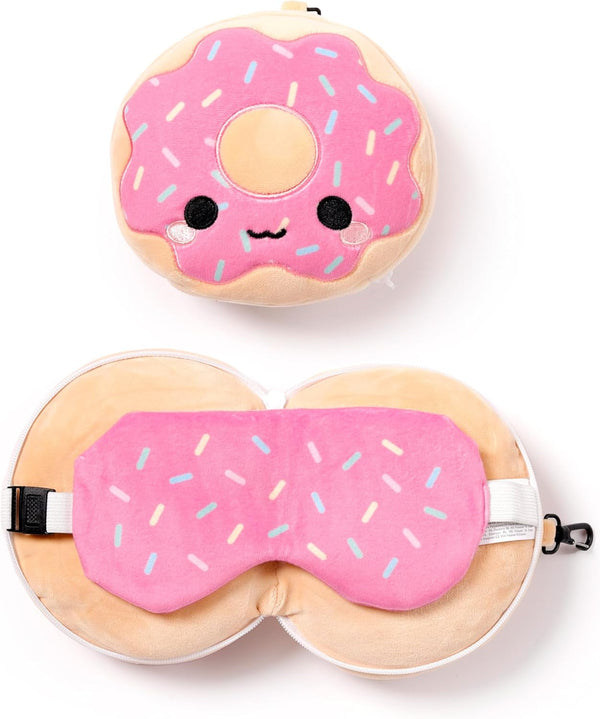 Pernă de călătorie Puckator cu mască Relaxeazzz - Donut