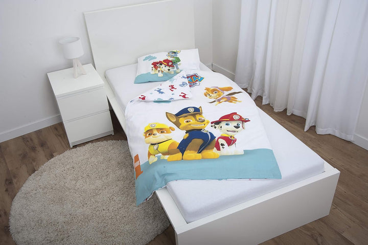 Herding PAW PATROL Kleinkinder-Bettwäsche-Set, Wendemotiv, Bettbezug 100 X 135 Cm, Kopfkissenbezug 40 X 60 Cm, Baumwolle/Renforcé