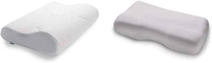 TEMPUR Original Sleeping Pillow Memory Foam, Pernă ergonomică de susținere a gâtului pentru cei care dorm lateral și pe spate, Fermă, M (50 X 31 X 10/7 Cm), Alb
