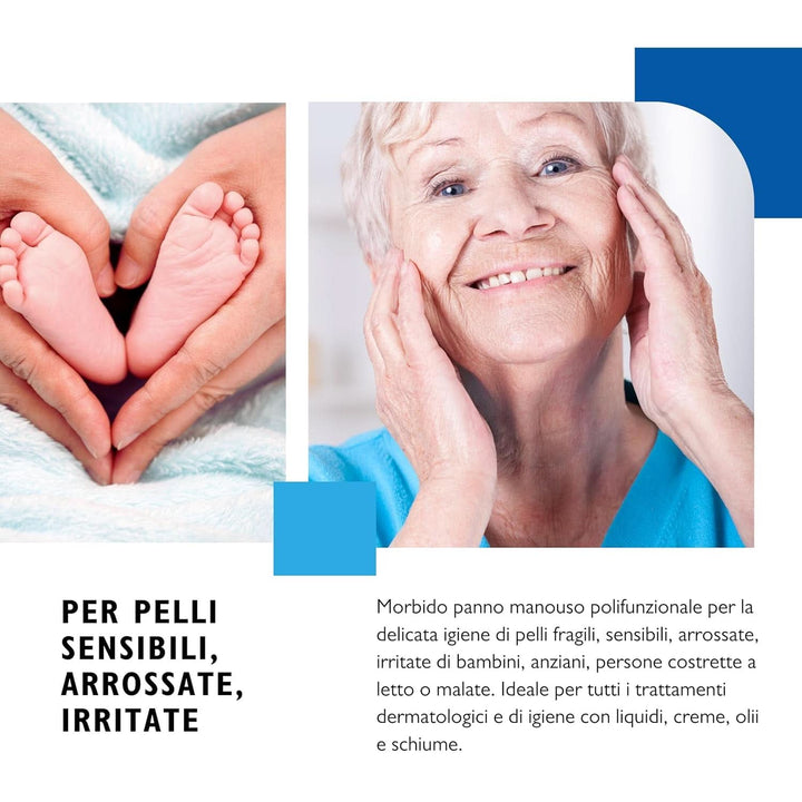 BIODERM Cellusoft – Weiches Mehrzweck-Einwegtuch Aus Viskose Und Polyester – Mehrzweck-Tücher Für Die Sanfte Hygiene Empfindlicher Und Geröteter Haut Von Älteren Menschen, Kindern – 30 X 38 Cm (50