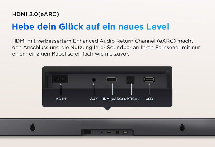 TCL Soundbar S45HE, 2.0-Kanäle, Dolby Atmos All-In-One