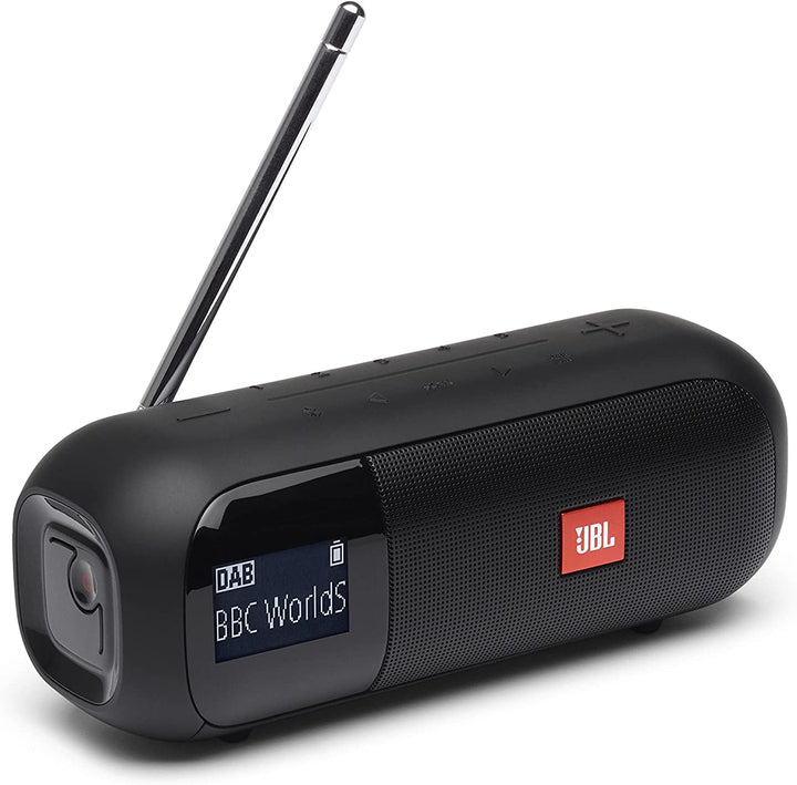 JBL Tuner 2 Radio Recorder - Alb - Difuzor Bluetooth portabil cu MP3, DAB+ și radio FM - Divertisment muzical wireless de până la 12 ore