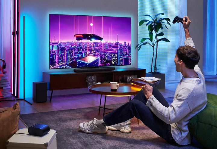 TCL 50QM8B Fernseher Miniled 50 Zoll, QLED, 144Hz, 4K HDR Premium 1250Nits, Google TV, Dolby Atmos, Onkyo, Game Master Pro 2.0